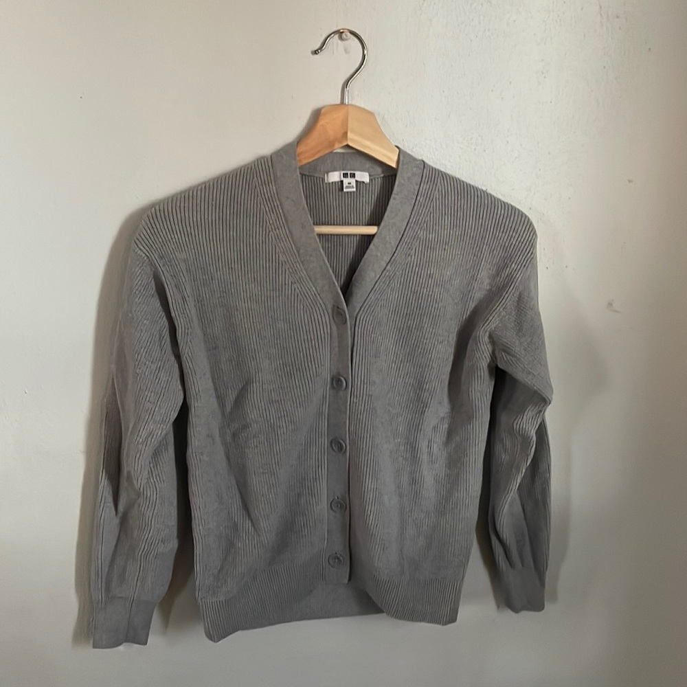 Grey Uniqlo Cardigan